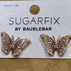 SUGARFIX by BaubleBar Crystal Wings Butterfly Stud Earrings